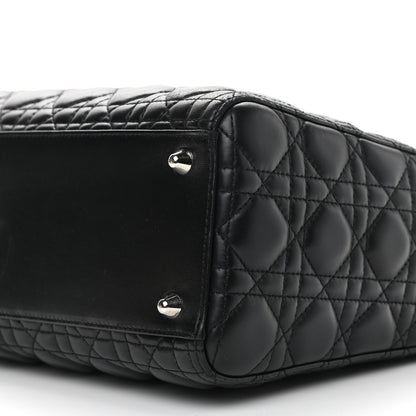 Christian Dior Lambskin Cannage Large Lady Dior Black 10 of 11
