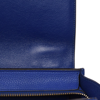 Celine Drummed Calfskin Suede Medium Trapeze Indigo 12 of 13