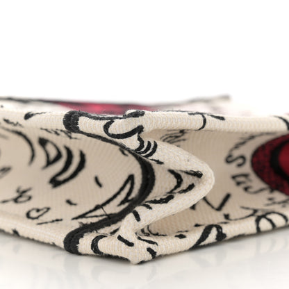 Christian Dior Canvas Embroidered Vertical Dioramour Graffiti Book Tote Latte Multicolor 10 of 11