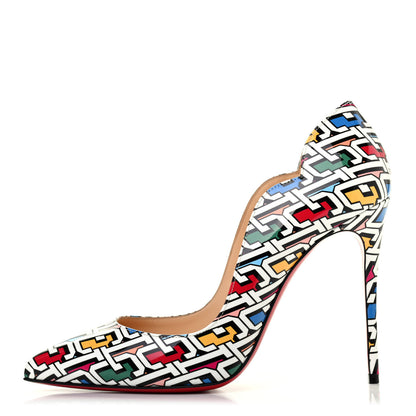 Christian Louboutin Patent CL 3D Print Hot Chick 100 Pumps 38 Multicolor 1 of 7