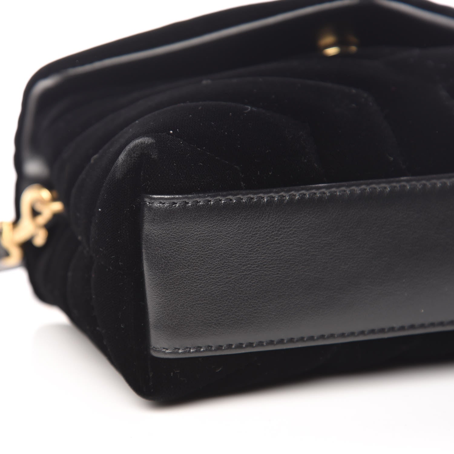Saint Laurent Velvet Y Quilted Monogram Toy Loulou Chain Satchel French Black 8 of 10