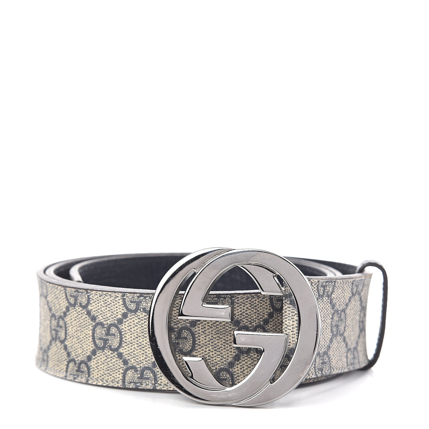 GG Plus Monogram Interlocking G Belt 100 40 Navy