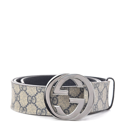 Gucci GG Plus Monogram Interlocking G Belt 100 40 Navy 1 of 5