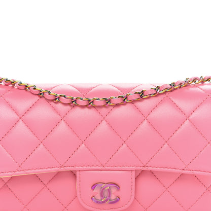 Chanel Lambskin Quilted Glasses Case With Chain Pink Yellow 11 of 12