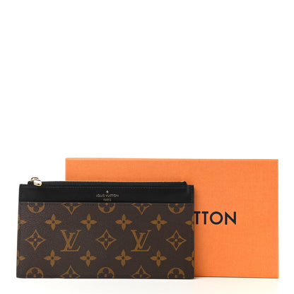 Louis Vuitton Monogram Slim Purse Black 8 of 8
