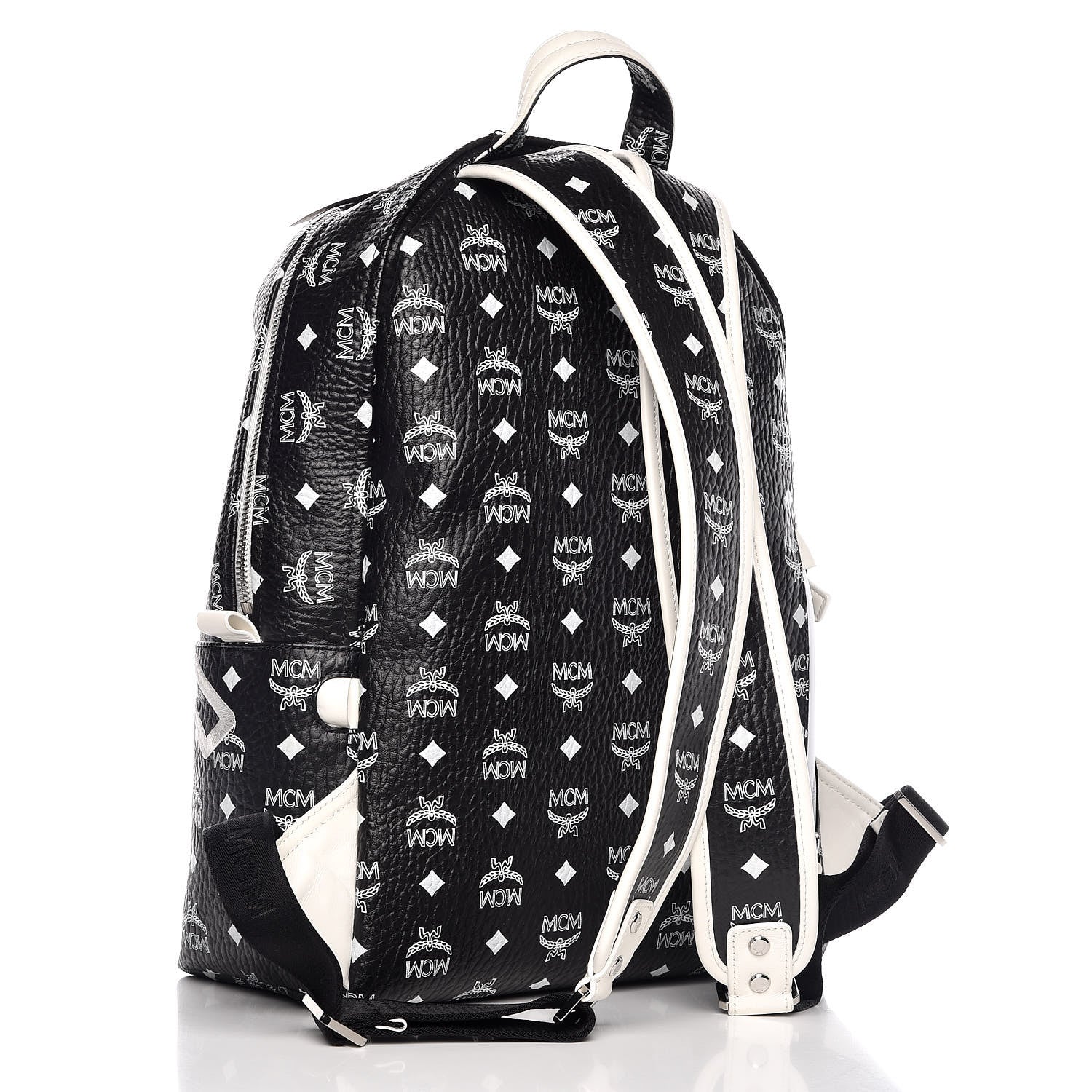 MCM Visetos Medium Stark Dietrich Laurel Backpack Black 3 of 10