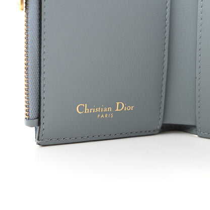 Christian Dior Goatskin Saddle Lotus Wallet Gray 6 of 6
