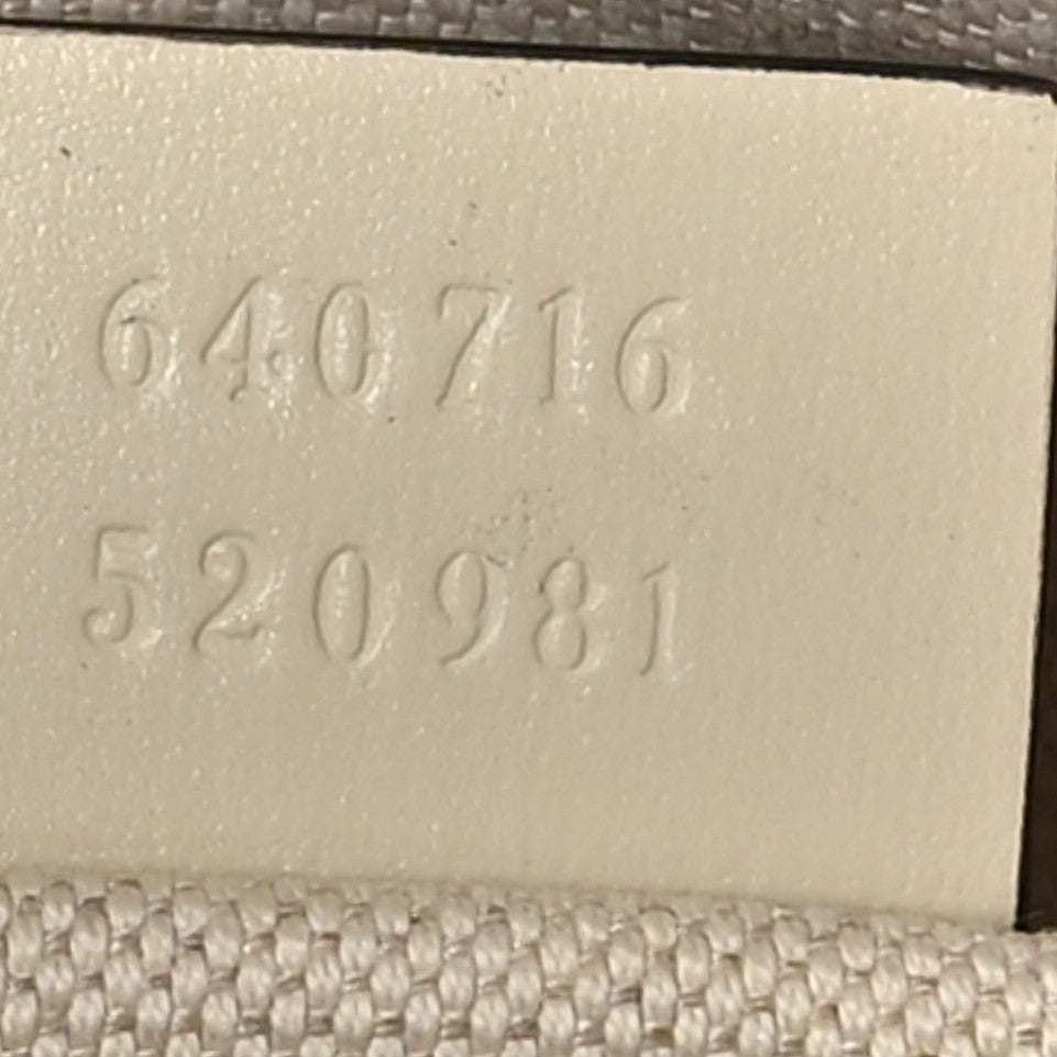 Gucci Boarded Plutone Calfskin Mini Horsebit 1955 Top Handle Bag Mystic White 7 of 10