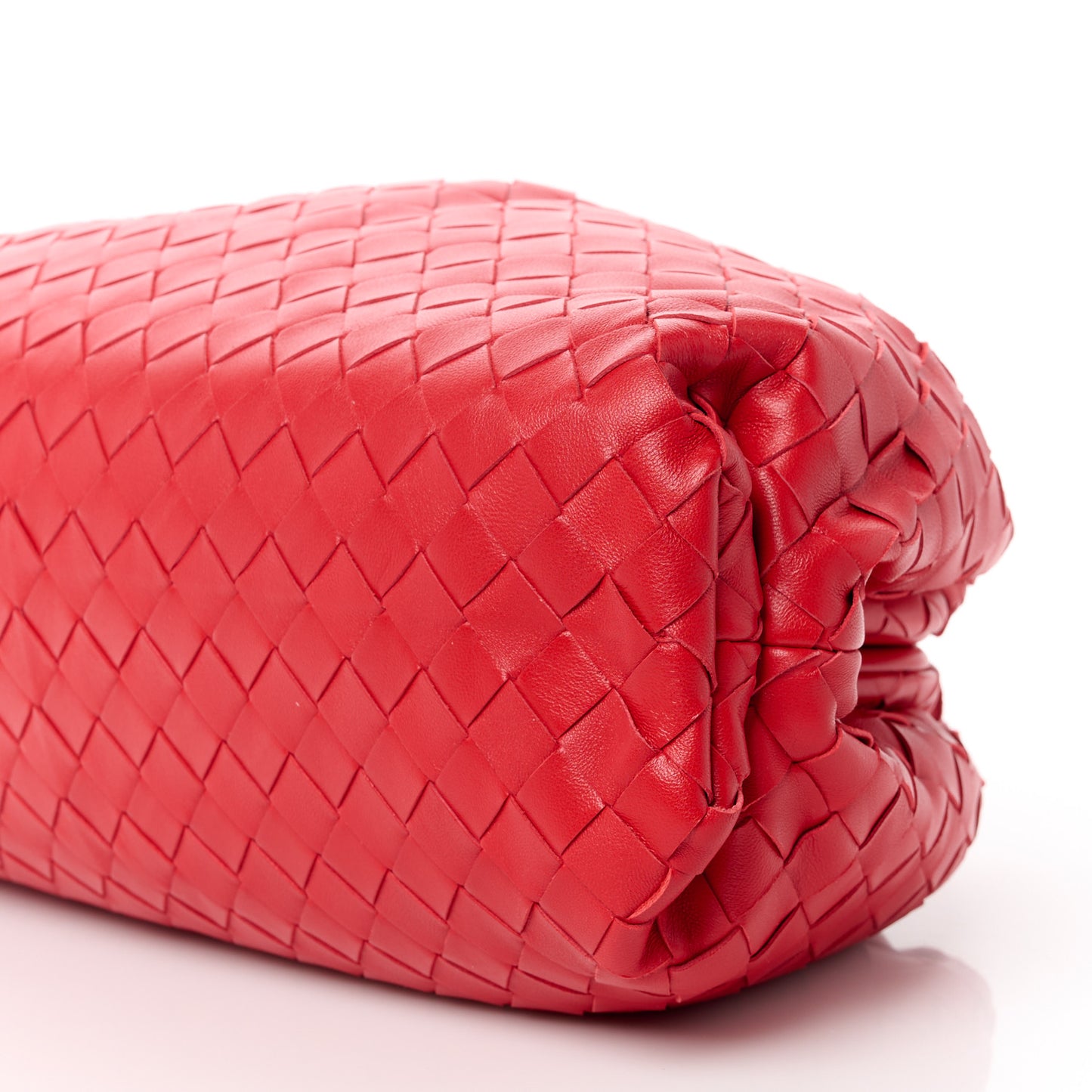 Nappa Maxi Intrecciato The Pouch Oversized Clutch Bright Red
