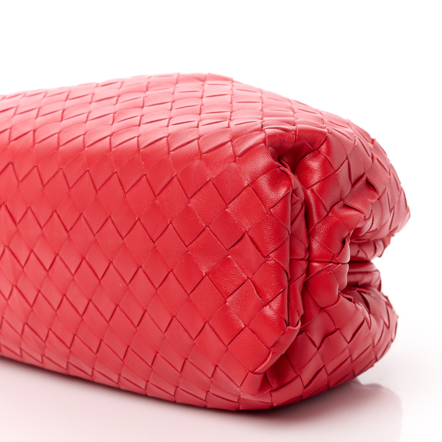 Bottega Veneta Nappa Maxi Intrecciato The Pouch Oversized Clutch Bright Red 11 of 11
