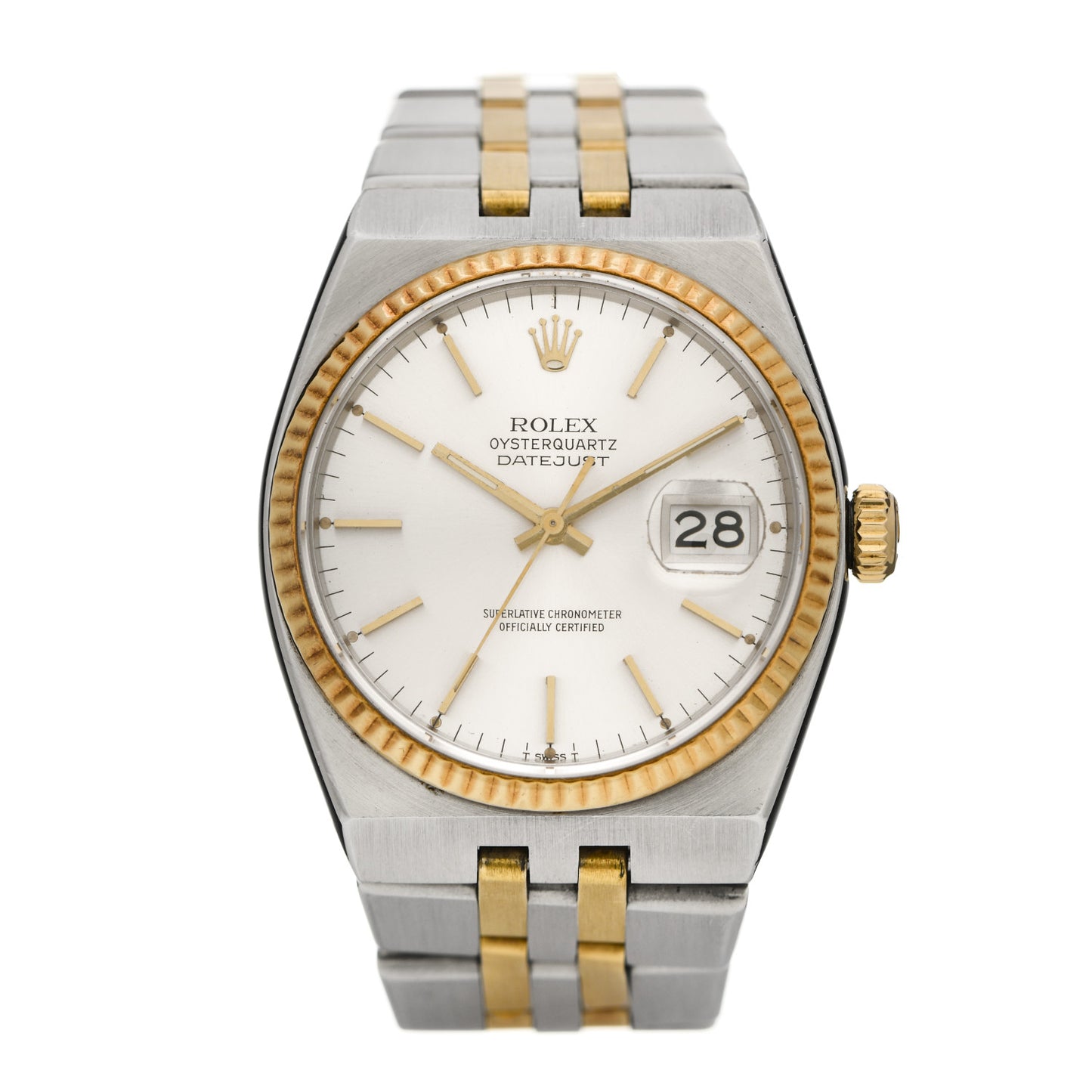 Stainless Steel 18K Yellow Gold 36mm Oysterquartz Datejust Watch 17013