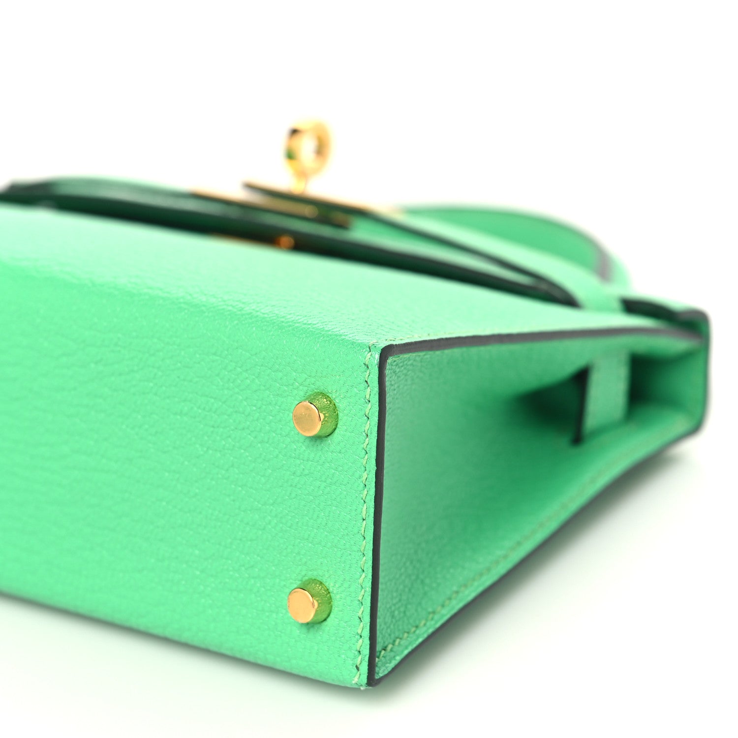 Hermes Chevre Mysore Mini Kelly Sellier 20 Vert Comics 10 of 11