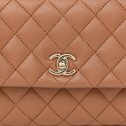 Chanel Caviar Quilted Mini Coco Handle Flap Brown 13 of 20