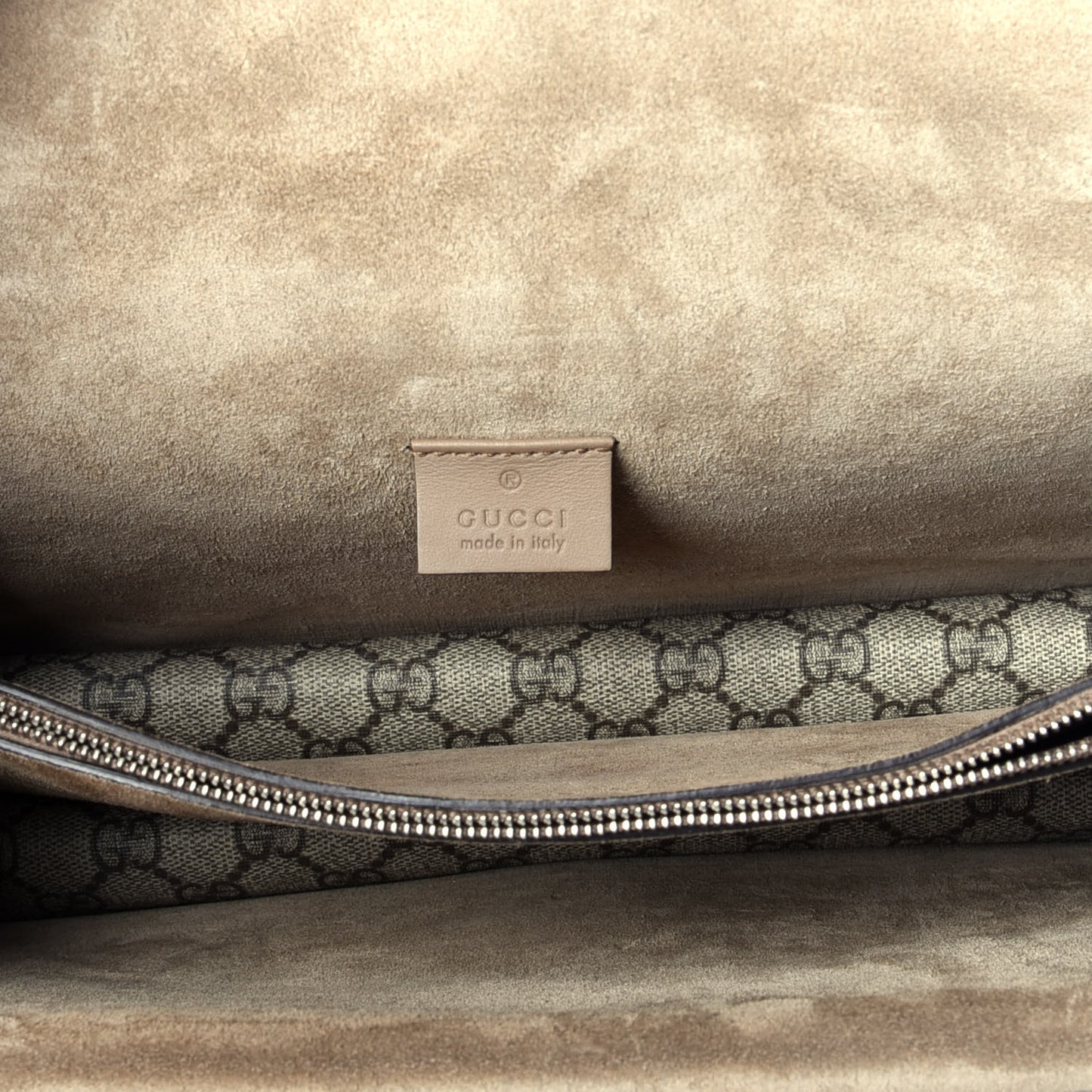 GG Supreme Monogram Small Dionysus Shoulder Bag Taupe