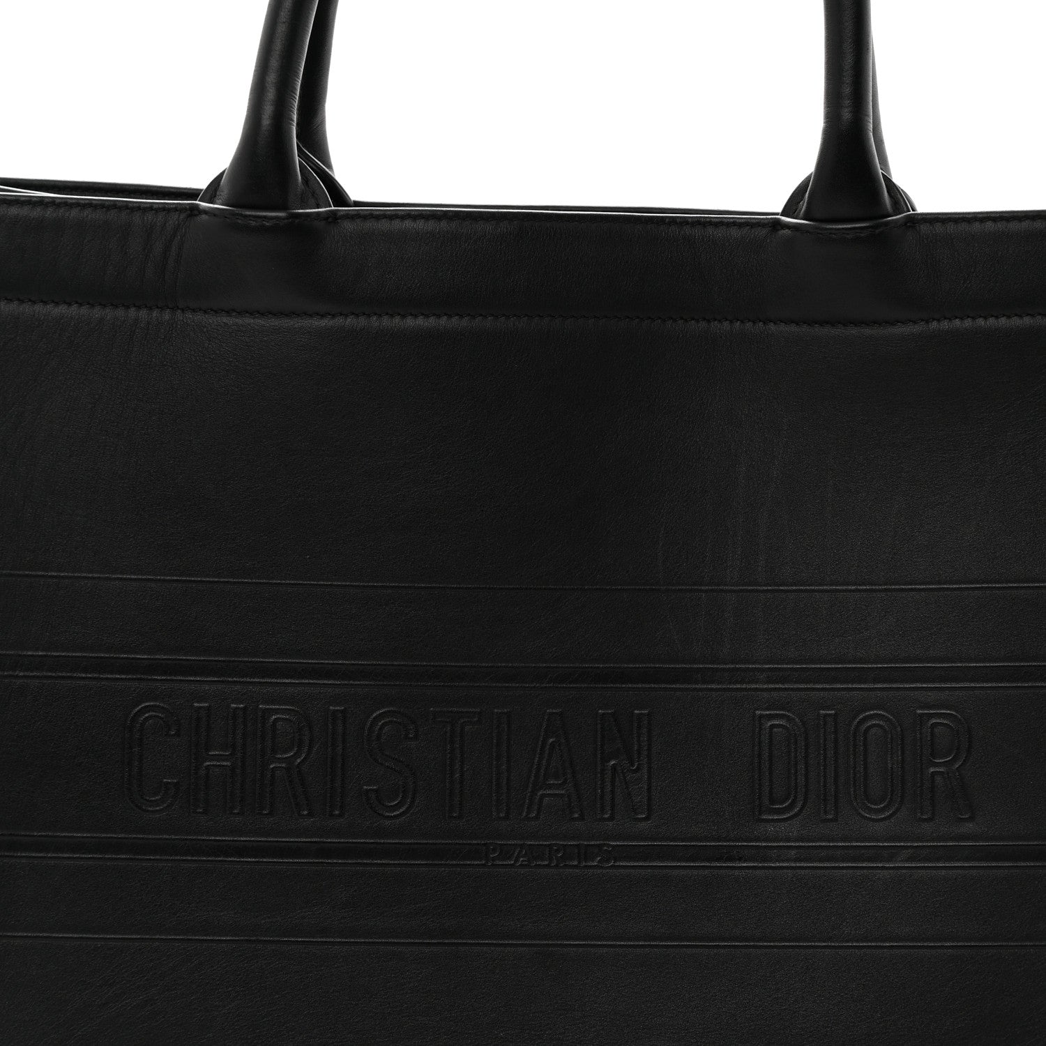 Christian Dior Calfskin Embossed Medium Book Tote Black 7 of 13
