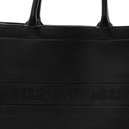 Christian Dior Calfskin Embossed Medium Book Tote Black 7 of 13