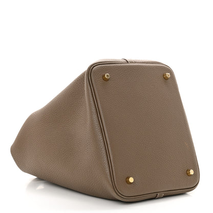 Hermes Taurillon Clemence Picotin Lock 22 MM Etoupe 4 of 11