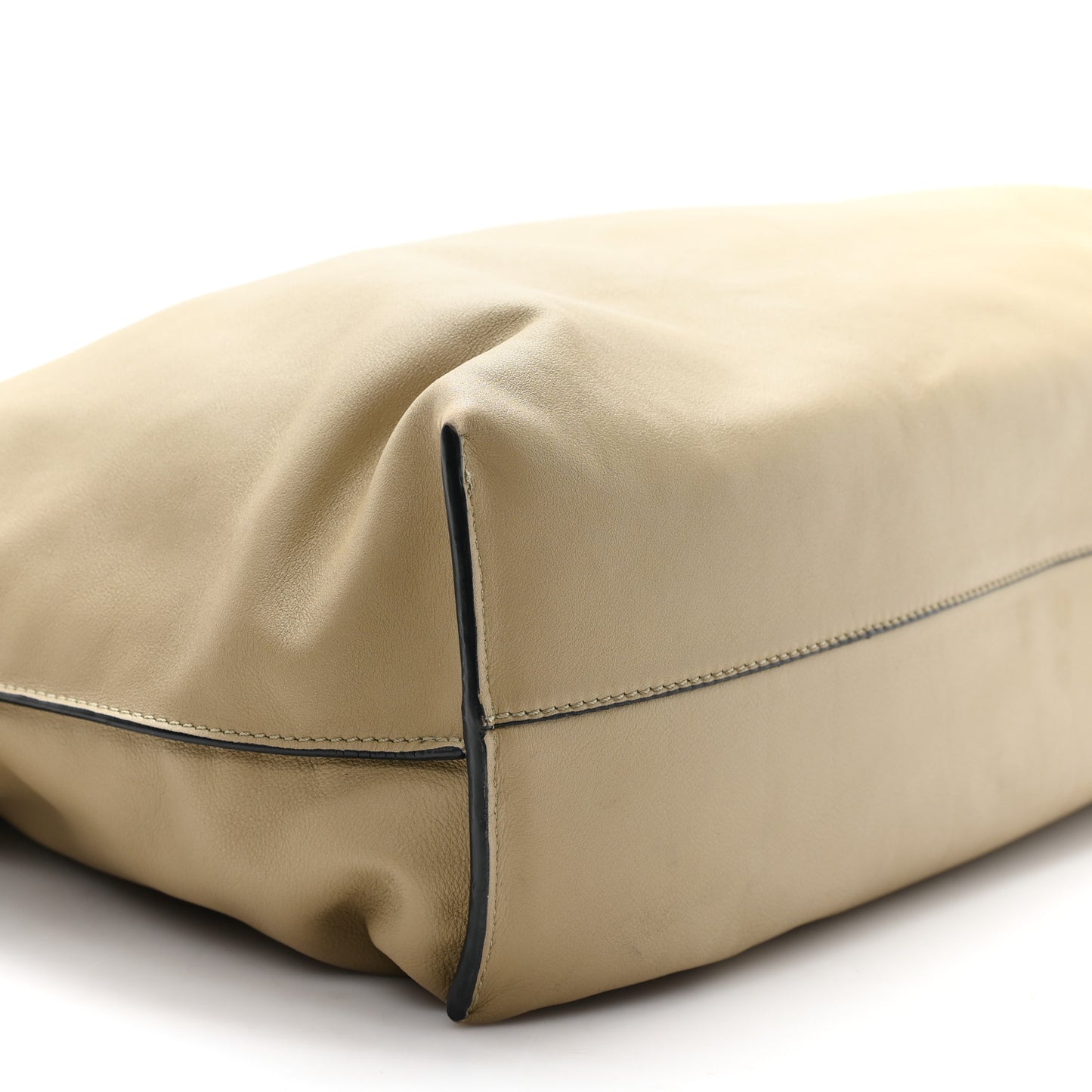 Nappa Calfskin Large Flamenco Knot Clutch Clay Green