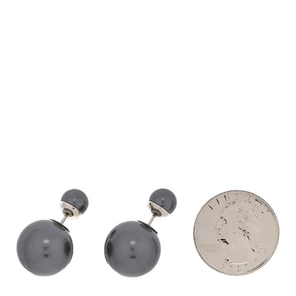 Christian Dior Pearl Mise En Dior Tribal Earrings Grey 2 of 4