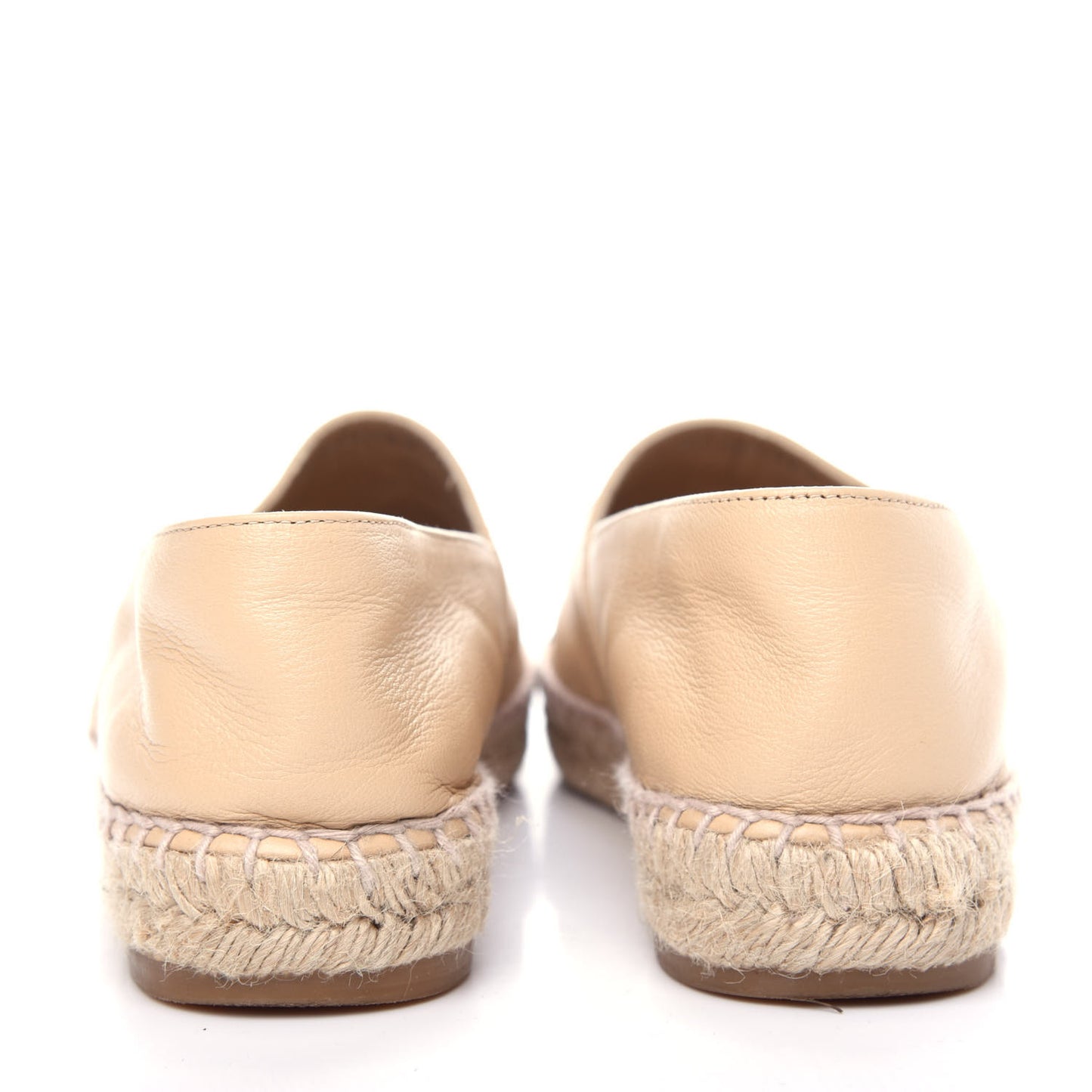 Lambskin CC Espadrilles 38 Beige Black