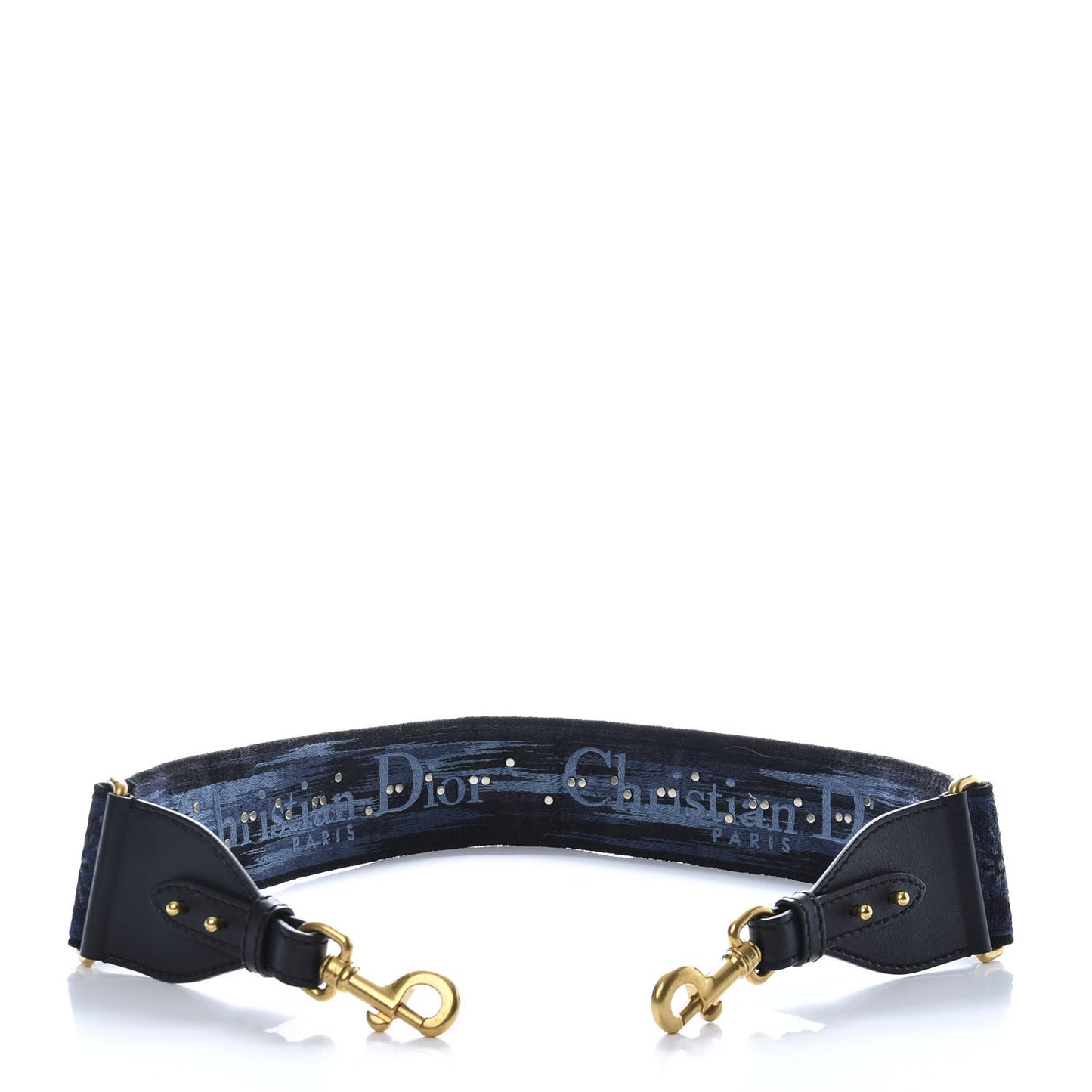 Canvas Embroidered Studded KaleiDiorscopic Adjustable Shoulder Strap Blue