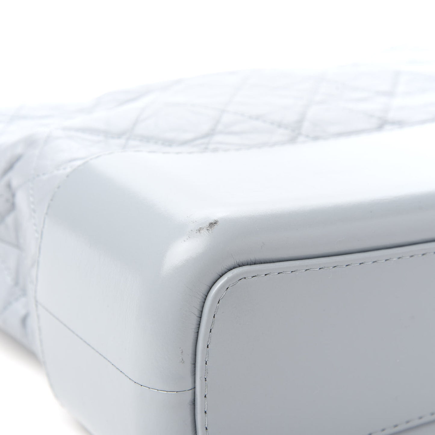 Aged Calfskin Quilted Medium Gabrielle Hobo Light Blue