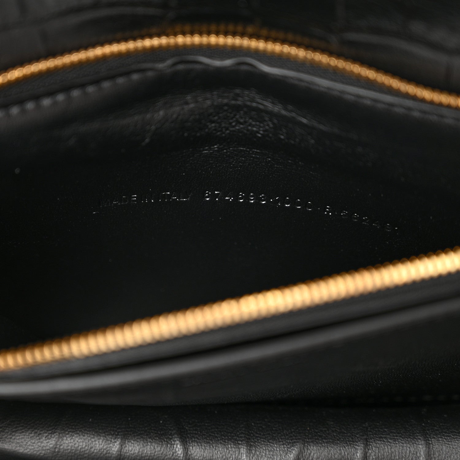 Balenciaga Extra Supple Calfskin Crocodile Embossed Small Gossip Bag Black 7 of 12