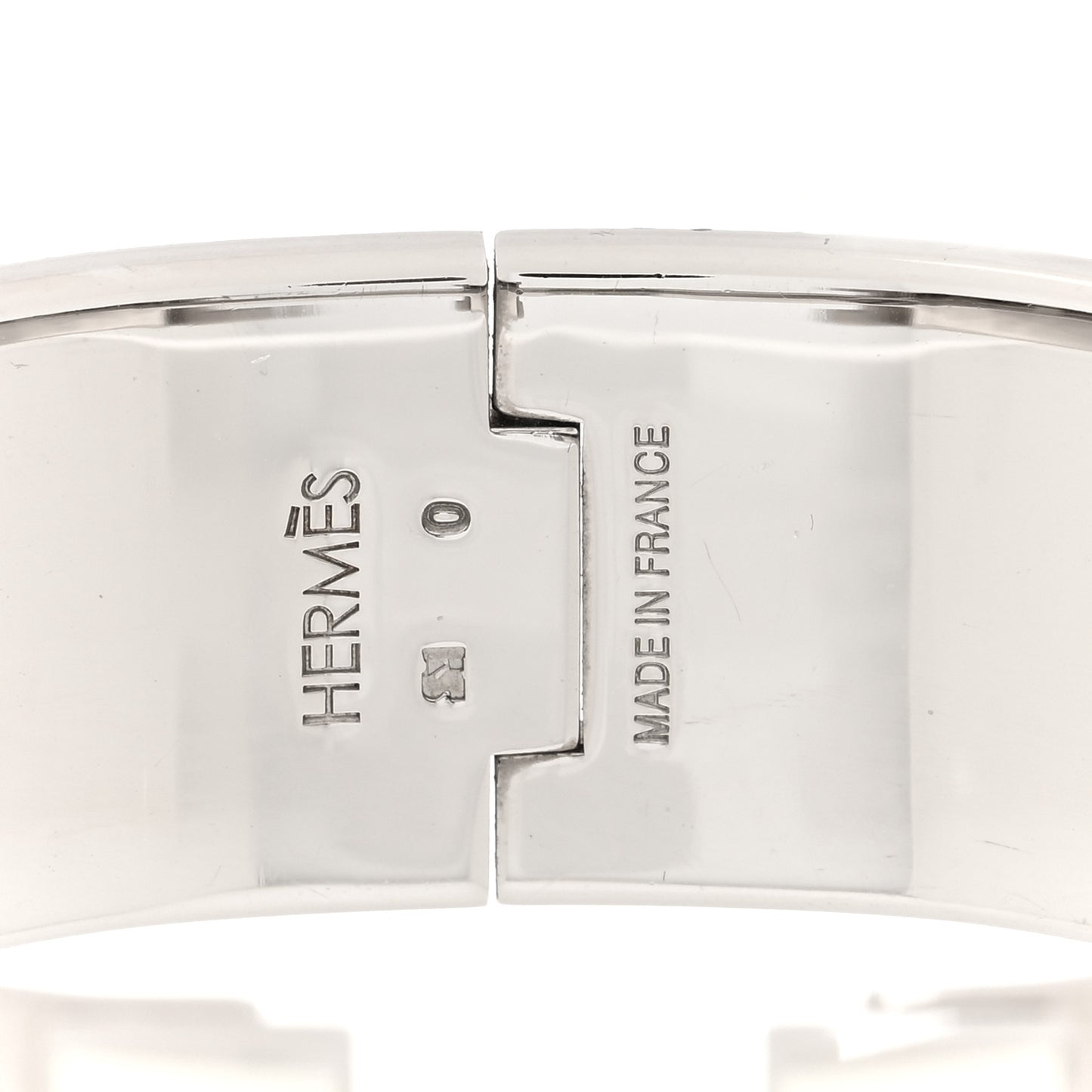 Enamel Wide Clic Clac H Bracelet PM Etoupe White