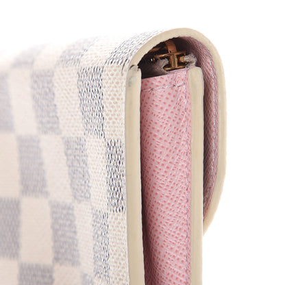 Louis Vuitton Damier Azur Rosalie Coin Purse Rose Ballerine 11 of 13