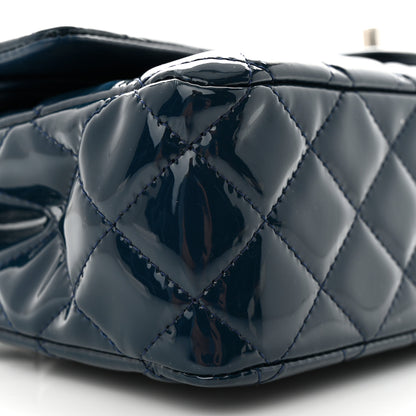 Chanel Patent Quilted Medium Double Flap Navy 9 of 13