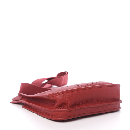 Hermes Taurillon Clemence Evelyne III PM Rouge Garance 4 of 10