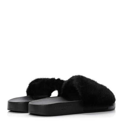 Givenchy Mink Rubber Slide Sandals 37 Black 4 of 8