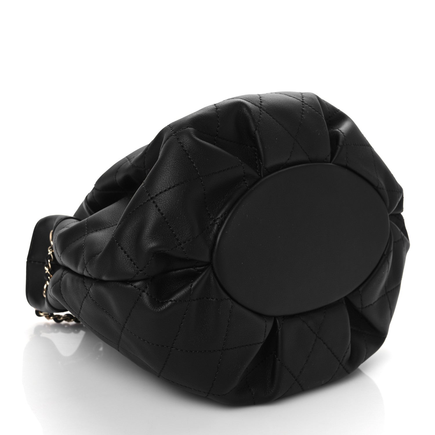 Chanel Calfskin Mini Drawstring CC Bag Black 4 of 10