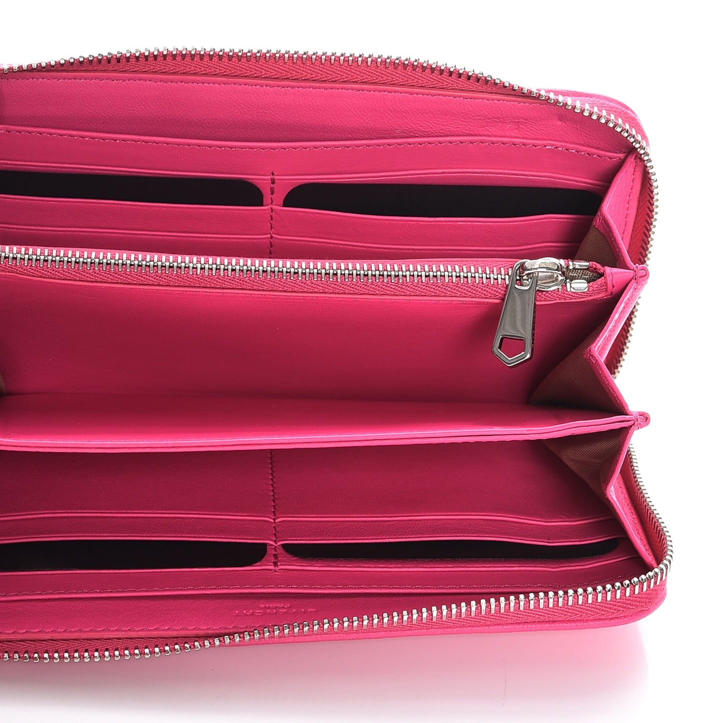 Sugar Goatskin Pandora Zip Around Wallet Shocking Pink