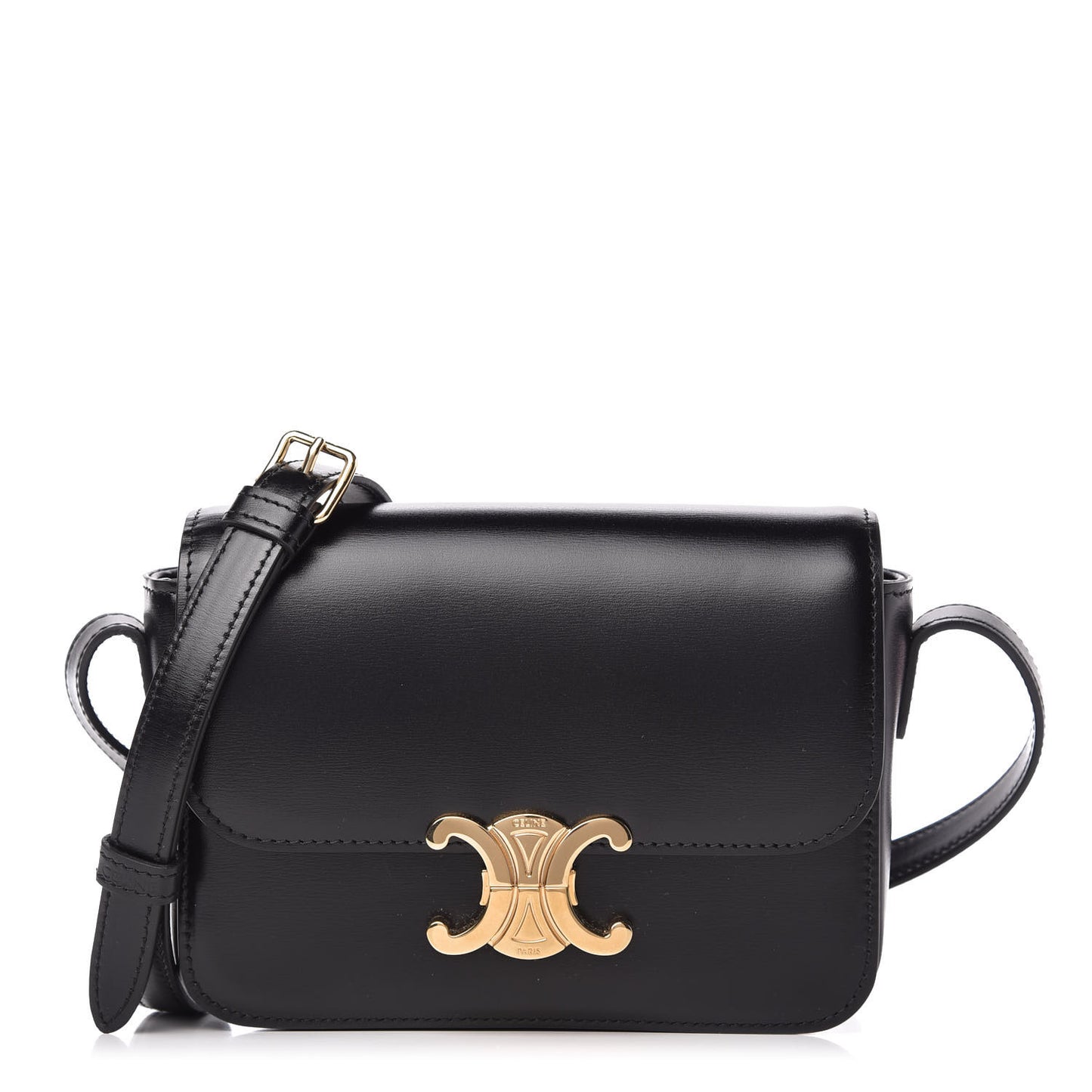 Shiny Calfskin Nano Triomphe Black