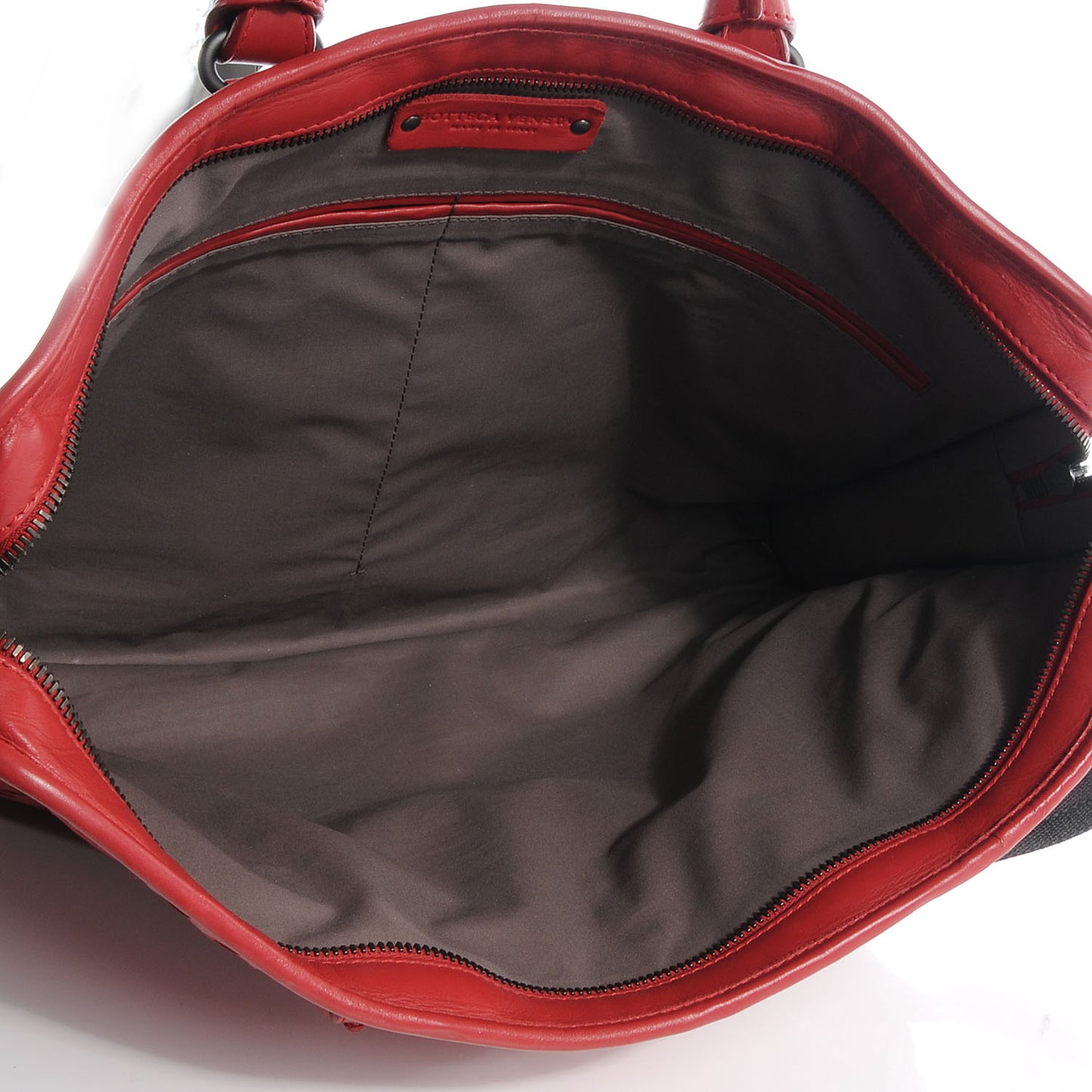 Light Calf Intrecciato Briefcase New Red