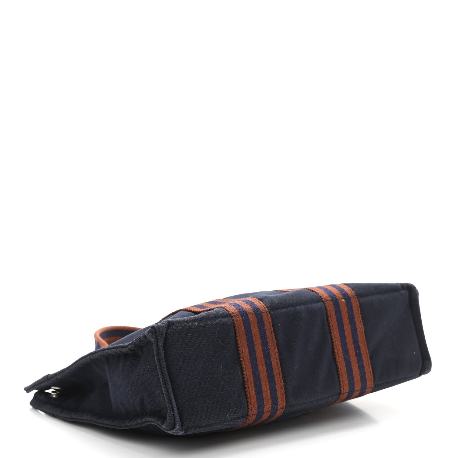 Hermes Canvas Tout Fourre PM Navy Brown 4 of 10