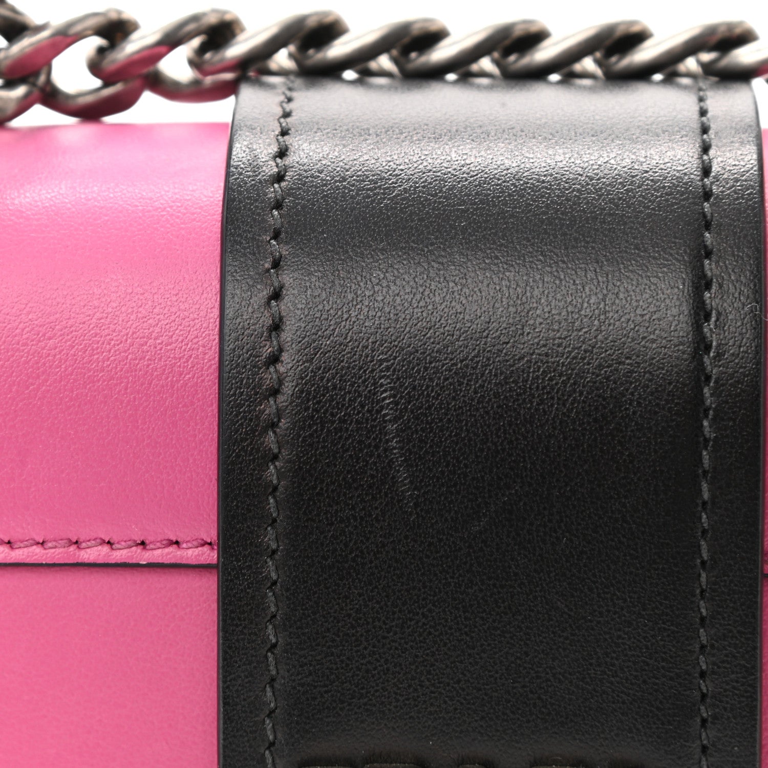 Prada City Calf Saffiano Studded Cahier Bag Fuxia Black 10 of 15