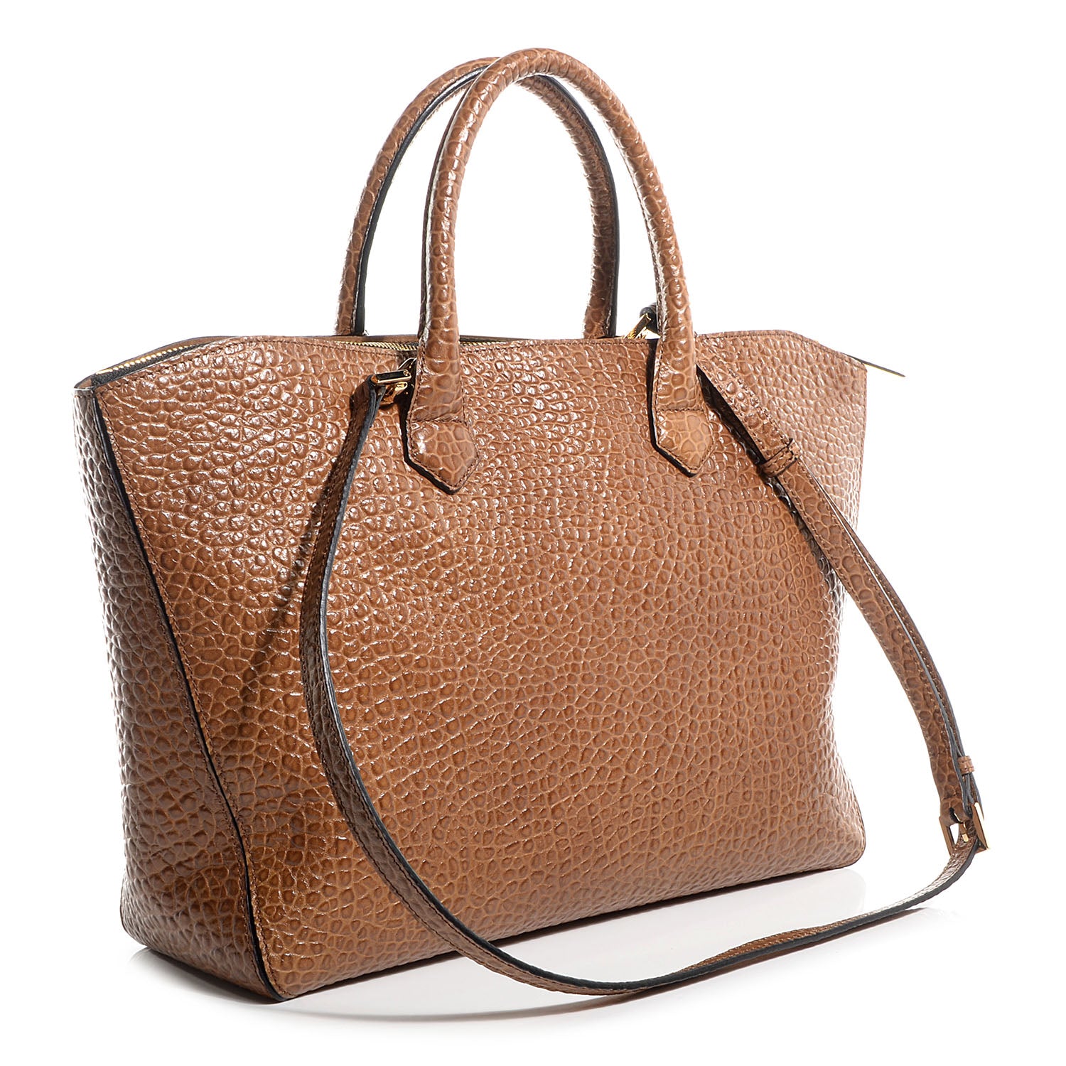 Burberry Signature Grain Vintage Finish Medium Tote Camel 5 of 12