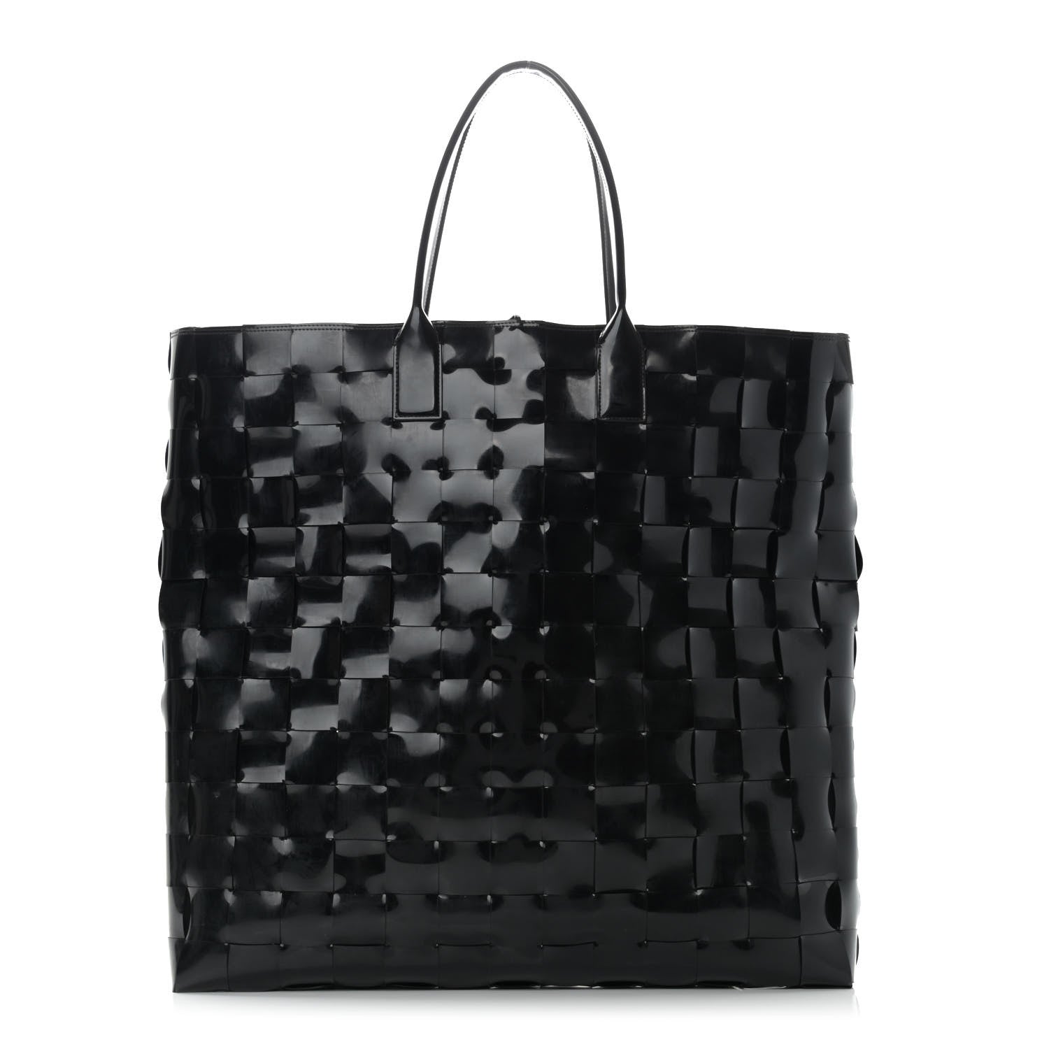 Bottega Veneta Patent Nappa Intrecciato Extra Large Tote Black 3 of 11