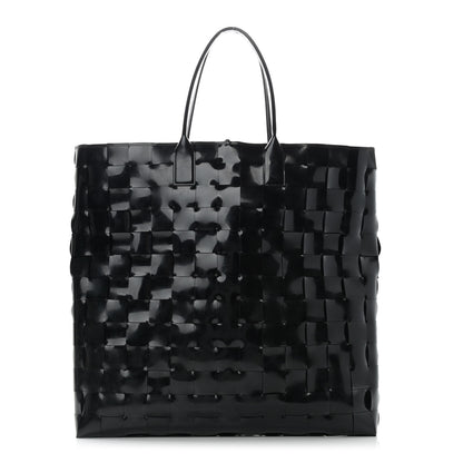 Bottega Veneta Patent Nappa Intrecciato Extra Large Tote Black 3 of 11