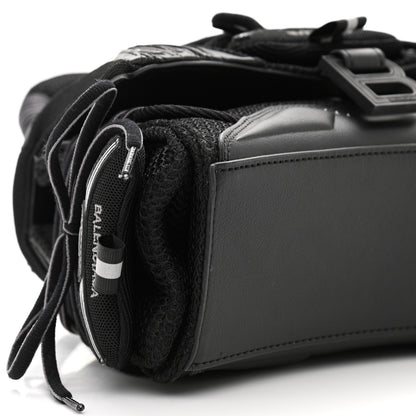 Balenciaga Faux Calfskin Fabric Small Sneakerhead Top Handle Bag Black 8 of 9