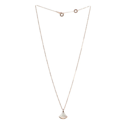 Bulgari 18K Rose Gold Diamond Mother of Pearl Small Divas' Dream Pendant Necklace 3 of 7