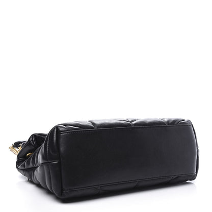 Saint Laurent Lambskin Quilted Small Loulou Puffer Monogram Chain Satchel Black 3 of 11