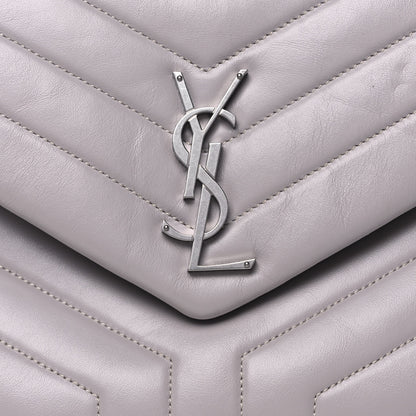 Saint Laurent Calfskin Y Quilted Monogram Medium Loulou Chain Satchel Granite 8 of 12