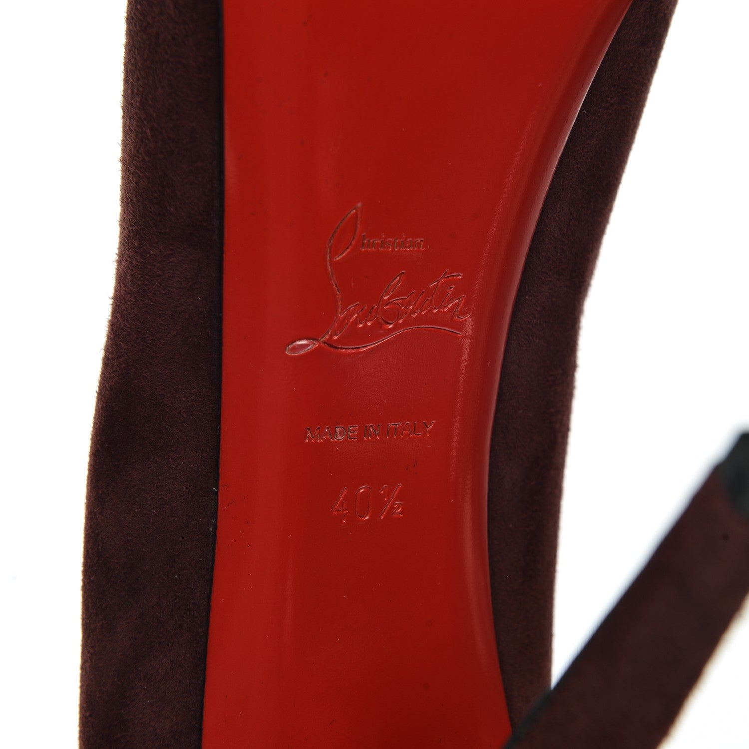 Christian Louboutin Suede Royal Miss Clichy 140 Pumps 40.5 Bordeaux 6 of 8
