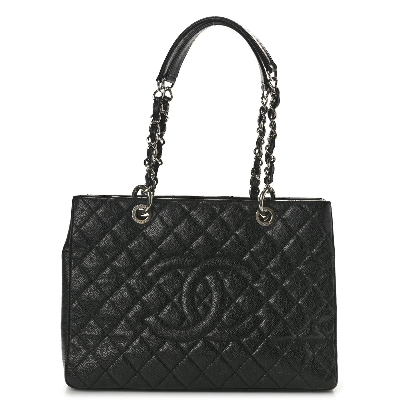 Caviar Quilted Grand Shopping Tote GST Black