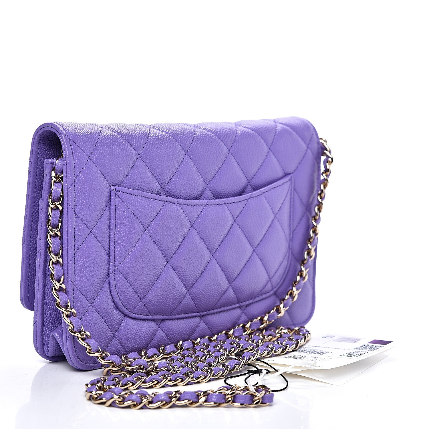 Chanel Caviar Quilted Wallet On Chain WOC Purple 2 of 10