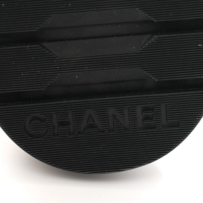 Chanel Lambskin Calfskin Quilted Lace Up Combat Boots 36 Beige Black 7 of 11