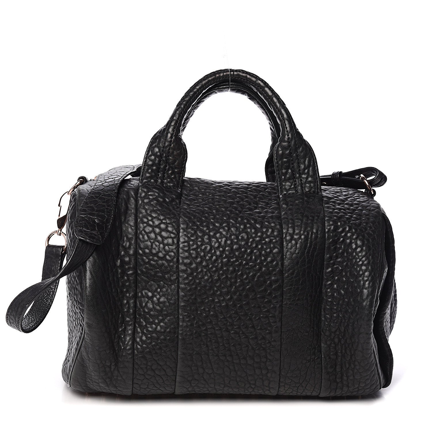 Alexander Wang Pebbled Lambskin Rocco Black Rose Gold Hardware 1 of 8